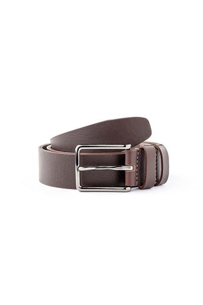 JOLAR. Men's belt, genuine leather, premium, classic, metal buckle, JOLAR. JCB02 Dark brown / 95 cm