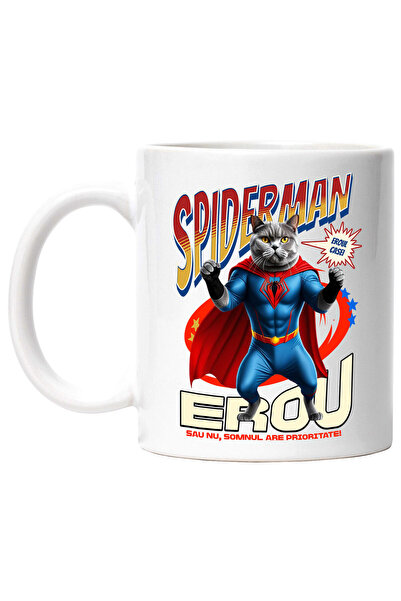 StoryGift Romania Cana Cu British Shorthair Caine In Costum De Spiderman Cu P...