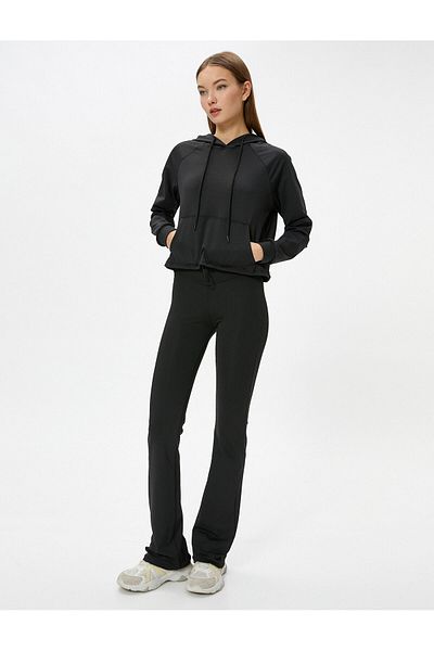 Koton Flare Leg Sports Sweatpants High Waist Slim Fit