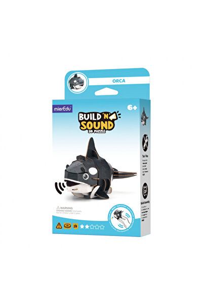 Mieredu Puzzle 3D cu sunete - Orca, Build 'n' Sound