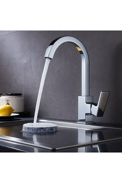 Melfa Sardici Melfa Mi̇henk Premium Kitchen Faucet – Brass Body, Stainless Pipe, Double Water Inlet