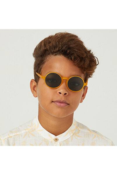 Babamio نظارات شمسية شيمر للأطفال من عمر 9 إلى 14 عامًا - صفراء