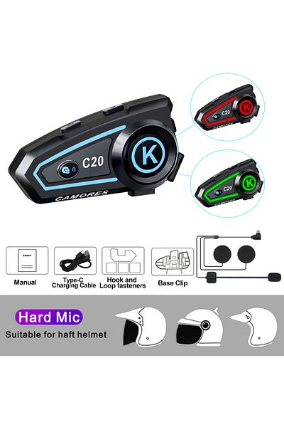 Choice For Half Helmet Motorcycle Helmet Headset Stereo Bluetooth Hands Free Call Ipx7 Waterproof Roise Red