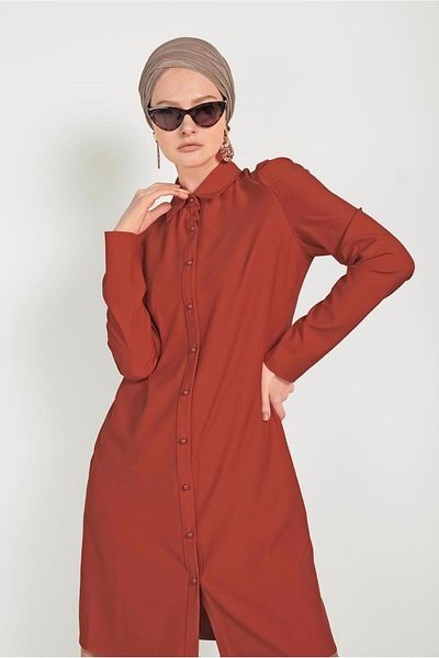Alvina Classic Cut Button Tunic 40454