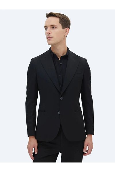Kip Black Slim Fit Suit