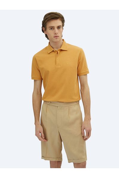 Kip Μπλουζάκι Saffron Plain Polo Neck 100% βαμβάκι