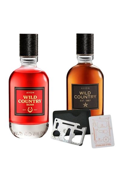 Dactylion Wild Country eau de toilette set 75 ml, Wild Country Rush 75 ml, multifunctional card