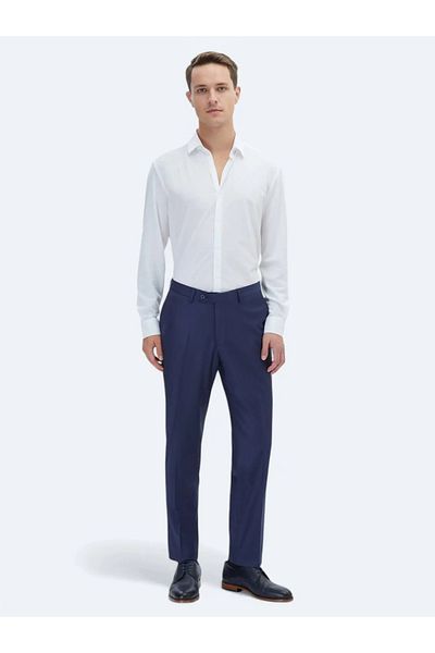 Kip Casual White Cotton Blended Straight Fit Shirt