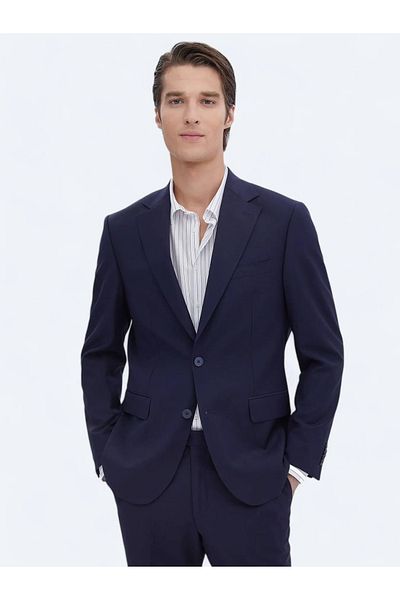 Kip Saks Wool Blended Plain Modern Suit