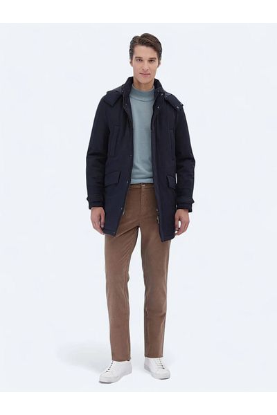 Kip Woven Navy Blue Coat