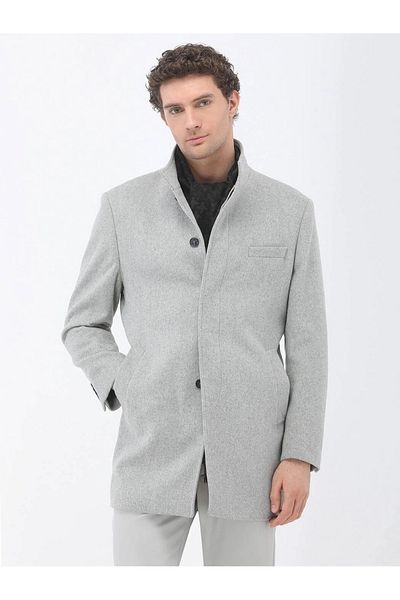 Kip Gray Woven Coat - Stylish and Comfortable Design