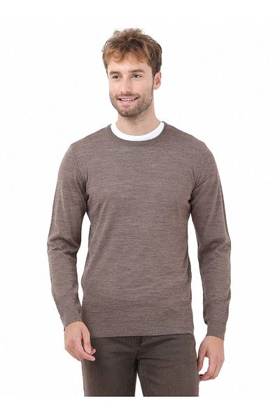 Kip Mink Crew Neck Wool Blended Sweater Sweater