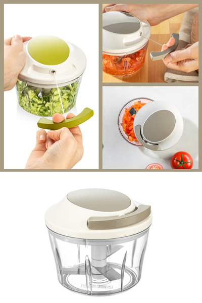 Flora İpli El Rondosu, Paslanmaz Çelik Bıçaklı El Robotu Sebze Meyve Kuruyemi...