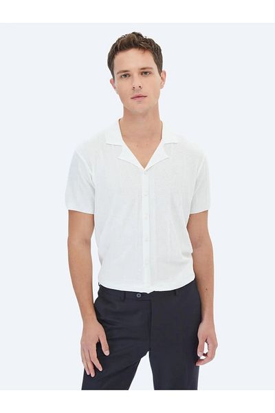 Kip Πουκάμισο Ecru Regular Fit Casual
