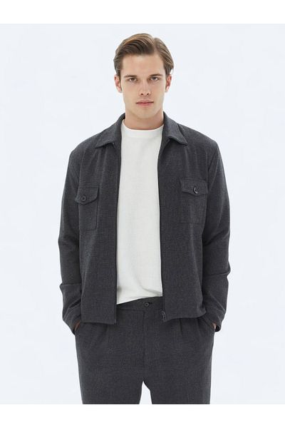 Kip Anthracite Micro Modern Fit Suit - Stylish and Comfortable Design