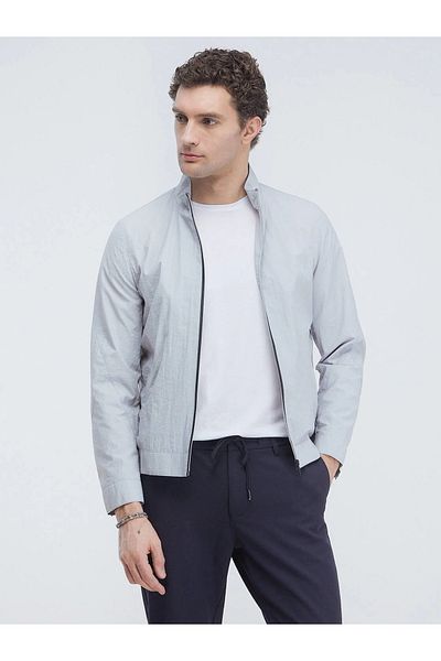 Kip Light Gray Woven Coat