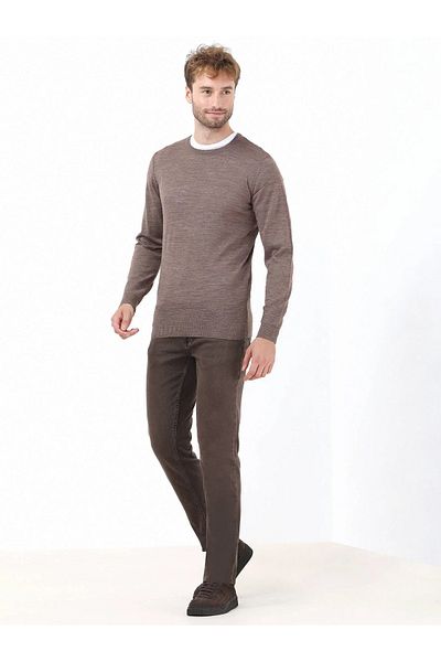 Kip Mink Crew Neck Wool Blended Sweater Sweater