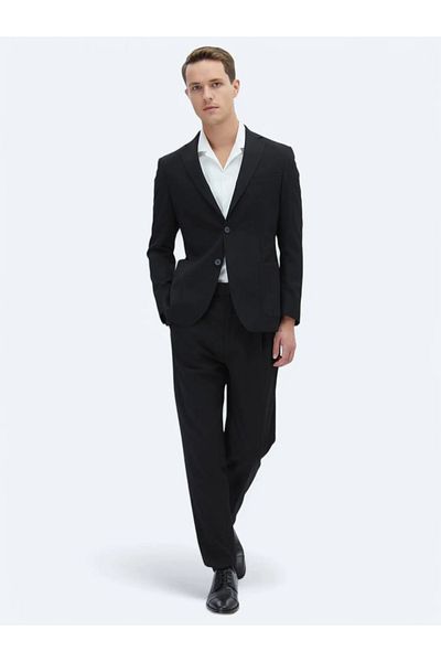 Kip Black Fitted Suit