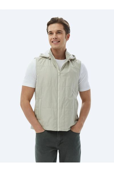 Kip Khaki Woven Open Sports Vest