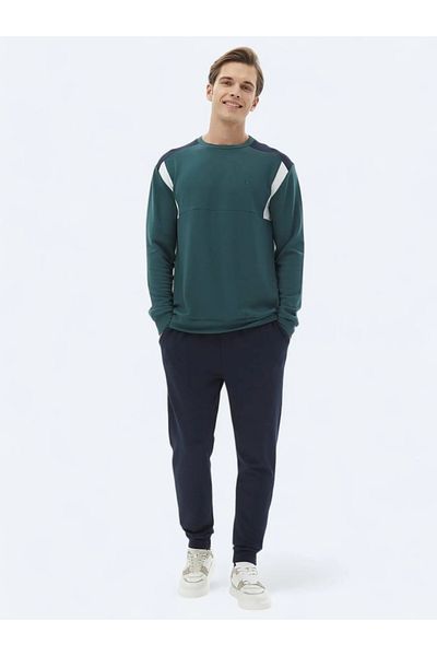 Kip Φούτερ Green Crew Neck - Απλό κόψιμο