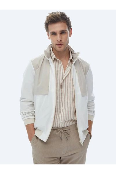 Kip White Woven Coat