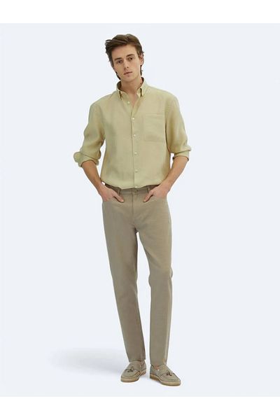Kip Mink Woven Regular Fit Casual Cotton Blended Trousers
