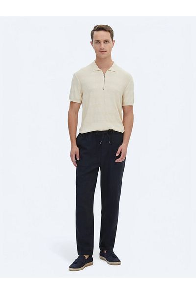 Kip Black Casual Jogging Fit Woven Trousers