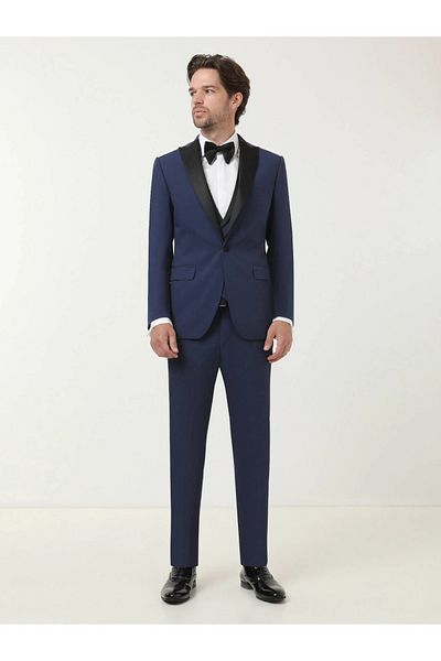 Kip Disassembled Collar Saks Slim Fit Tuxedo Suit