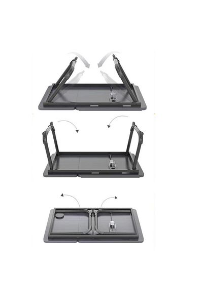 Viyogo Masa pliabila pentru laptop cu suport pentru pahar, reglabila pe inaltime 5 pozitii, negru