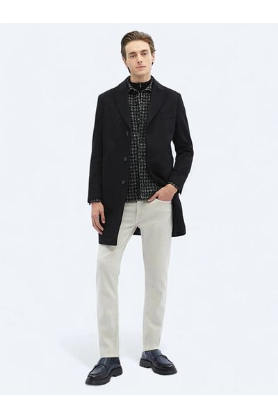 Kip Black Woven Coat
