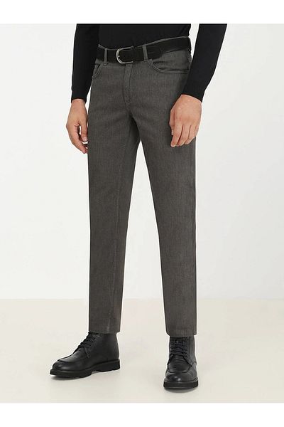 Kip Χακί Slim Fit Casual Βαμβακερό Παντελόνι