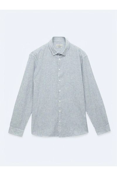 Kip Saks Striped Regular Fit Woven Casual Cotton Blended Shirt