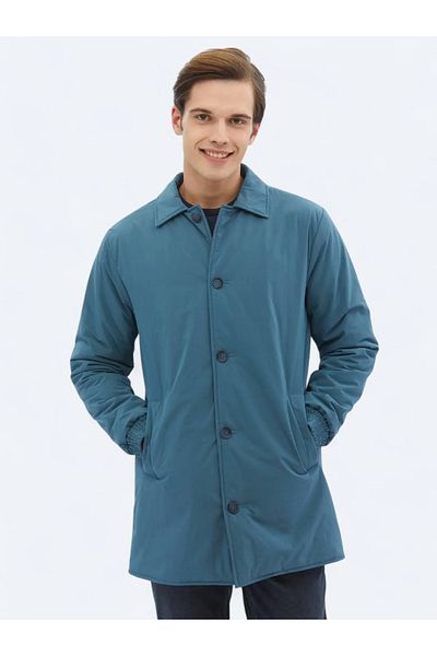Kip Mint Colored Woven Overcoat