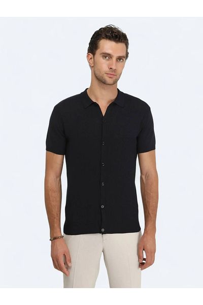 Kip Πουκάμισο Navy Blue Regular Fit Casual
