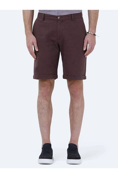 Kip Plum Slim Fit Casual Βερμούδα