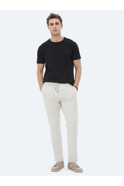 Kip Μαύρο T-Shirt από βαμβακερό μείγμα - Απλό λαιμόκοψη