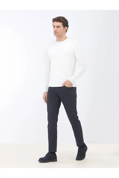 Kip Πλεκτό πουλόβερ Ecru Crew Neck Jacquard