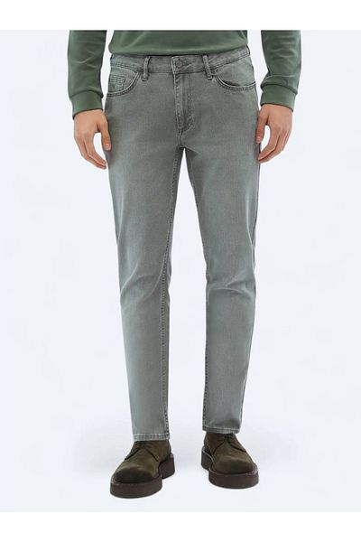 Kip Mink Slim Fit Denim Cotton Blended Trousers
