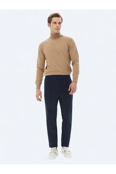 Kip Camel Hair Full Turtleneck Solid Knit Wool Blended Knitwear Sweater