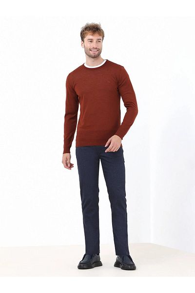 Kip Tile Crew Neck Wool Blended Knitwear Sweater