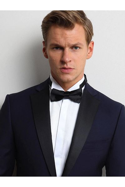 Kip Saks Slim Fit Butterfly Collar Tuxedo Woven Suit