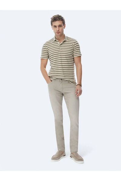 Kip Mink Slim Fit Denim Cotton Blended Trousers