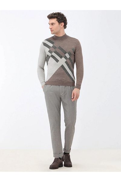 Kip Mink Half Turtleneck Wool Blended Sweater Sweater