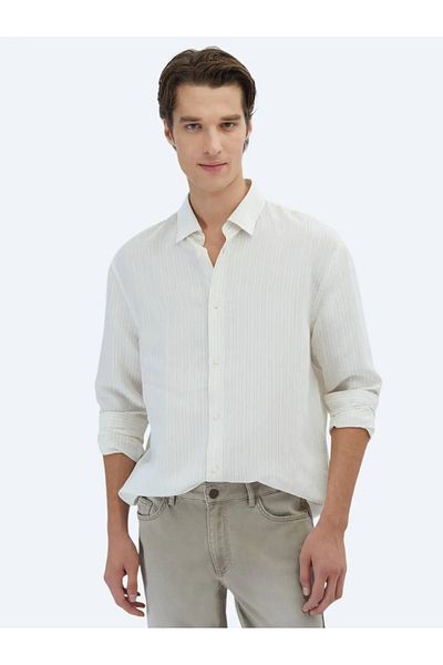 Kip Πουκάμισο Casual με ρίγες Safran Oversize Fit