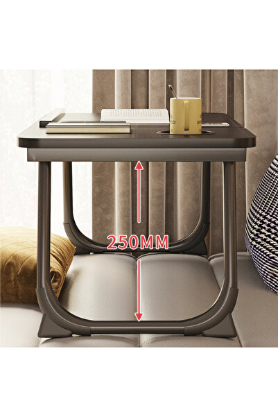 Viyogo Foldable laptop table with cup holder, height adjustable 5 positions, black