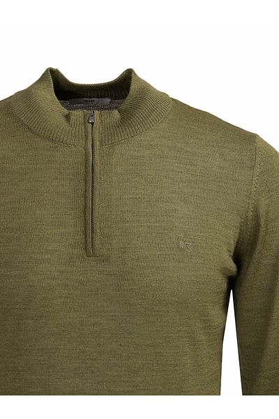 Kip Light Khaki Half Turtleneck Wool Blended Sweater Sweater
