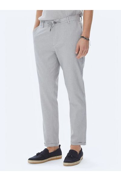 Kip Gray Casual Cotton Blended Jogging Fit Trousers