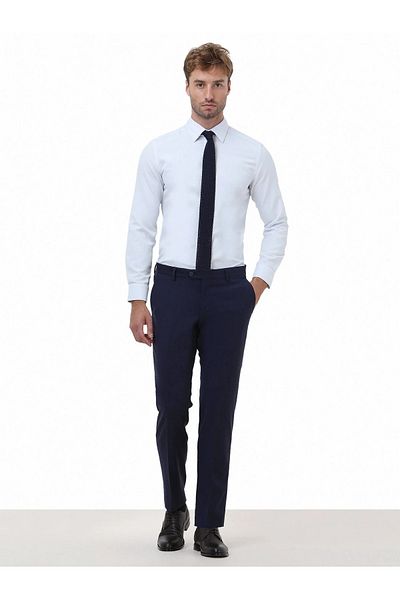 Kip Classic Wool Blended Saks Straight Woven Trousers