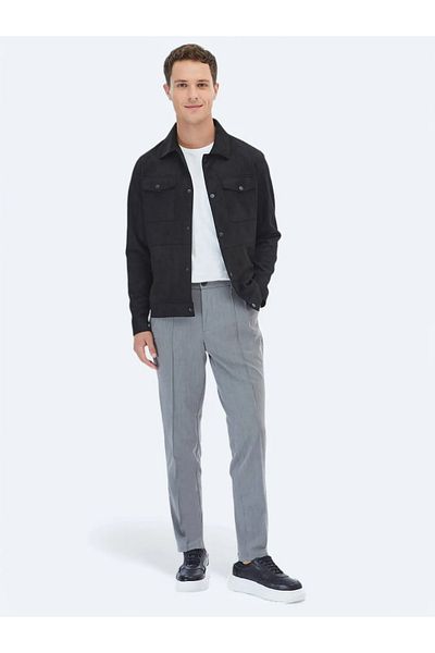 Kip Anthracite Jogging Fit Casual Trousers - Woven