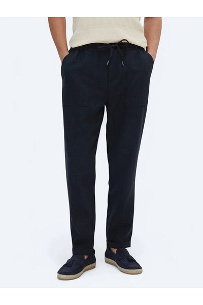 Kip Black Casual Jogging Fit Woven Trousers